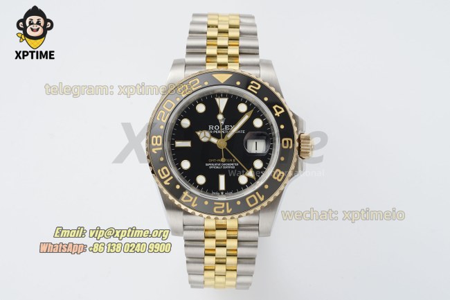 GMT Master II 126713 GRNR 40mm QF Black/Dot on Jub YG/SS Bracelet VR3285 GMT Master II 126713 GRNR 40mm QF Black/Dot on Jub YG/SS Bracelet VR3285