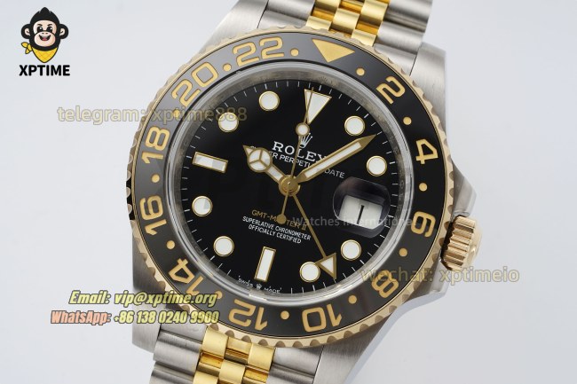 GMT Master II 126713 GRNR 40mm QF Black/Dot on Jub YG/SS Bracelet VR3285 GMT Master II 126713 GRNR 40mm QF Black/Dot on Jub YG/SS Bracelet VR3285