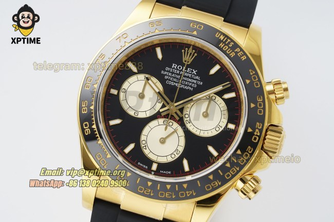 Daytona 126518 40mm QF Black YG/Stick on YG/RU Strap SH4131 Super Clone (Weighted) Daytona 126518 40mm QF Black YG/Stick on YG/RU Strap SH4131 Super Clone (Weighted)