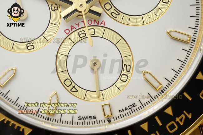 Daytona 126518 40mm QF White/Stick on YG/RU Strap SH4131 Super Clone (Weighted) Daytona 126518 40mm QF White/Stick on YG/RU Strap SH4131 Super Clone (Weighted)