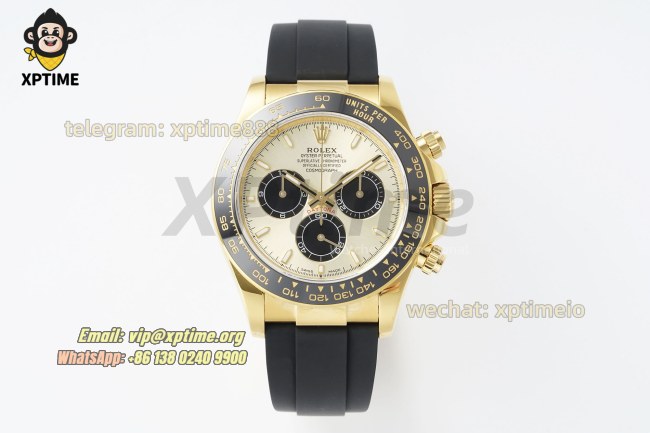 Daytona 126518 40mm QF YG Black/Stick on YG/RU Strap SH4131 Super Clone (Weighted) Daytona 126518 40mm QF YG Black/Stick on YG/RU Strap SH4131 Super Clone (Weighted)