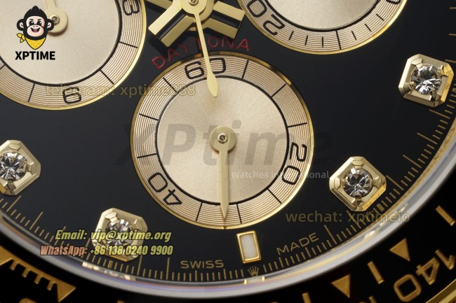 Daytona 126518 40mm QF Black YG/Diamond on YG/RU Strap SH4131 Super Clone (Weighted) Daytona 126518 40mm QF Black YG/Diamond on YG/RU Strap SH4131 Super Clone (Weighted)