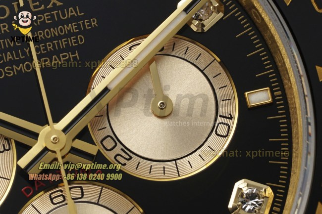 Daytona 126518 40mm QF Black YG/Diamond on YG/RU Strap SH4131 Super Clone (Weighted) Daytona 126518 40mm QF Black YG/Diamond on YG/RU Strap SH4131 Super Clone (Weighted)