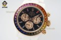 Daytona 40mm SONIC Black Rainbow/Diamond on White Ceramic Bracelet SA4130 Super Clone Daytona 40mm SONIC Black Rainbow/Diamond on White Ceramic Bracelet SA4130 Super Clone