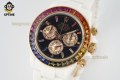 Daytona 40mm SONIC Black Rainbow/Diamond on White Ceramic Bracelet SA4130 Super Clone Daytona 40mm SONIC Black Rainbow/Diamond on White Ceramic Bracelet SA4130 Super Clone
