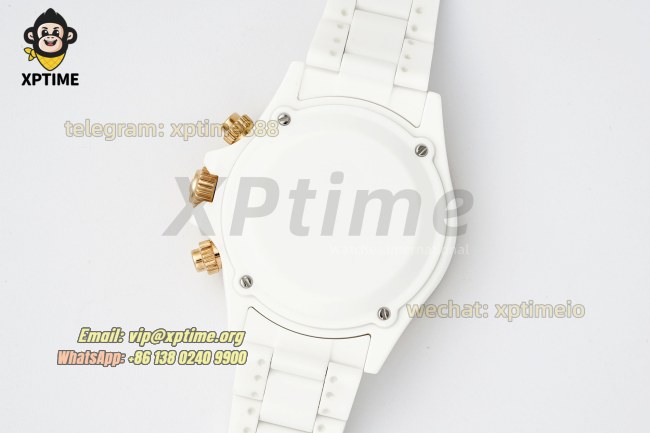 Daytona 40mm SONIC Black Rainbow/Diamond on White Ceramic Bracelet SA4130 Super Clone Daytona 40mm SONIC Black Rainbow/Diamond on White Ceramic Bracelet SA4130 Super Clone