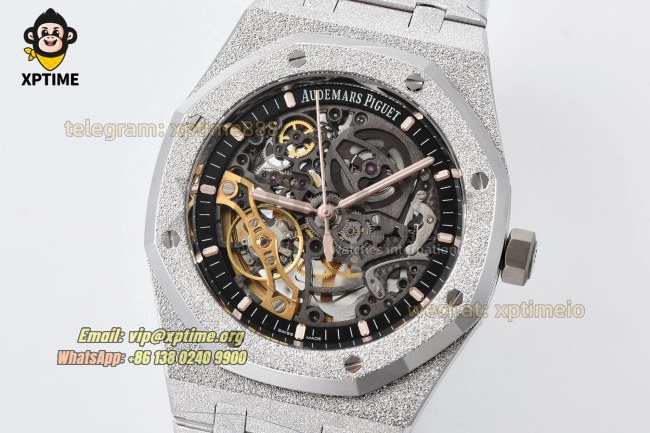 Royal Oak 15407 Frosted 41mm THBF Skeleton/Stick on SS/SS Bracelet SH3132 Super Clone Royal Oak 15407 Frosted 41mm THBF Skeleton/Stick on SS/SS Bracelet SH3132 Super Clone