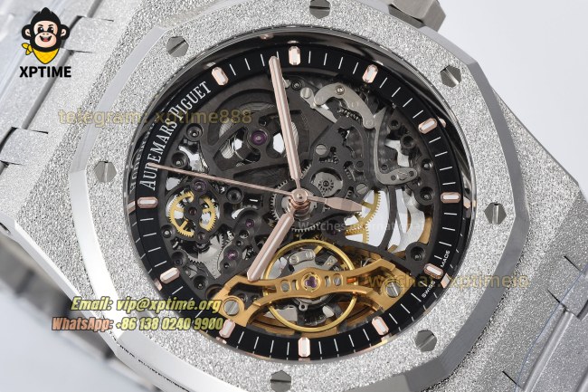 Royal Oak 15407 Frosted 41mm THBF Skeleton/Stick on SS/SS Bracelet SH3132 Super Clone Royal Oak 15407 Frosted 41mm THBF Skeleton/Stick on SS/SS Bracelet SH3132 Super Clone