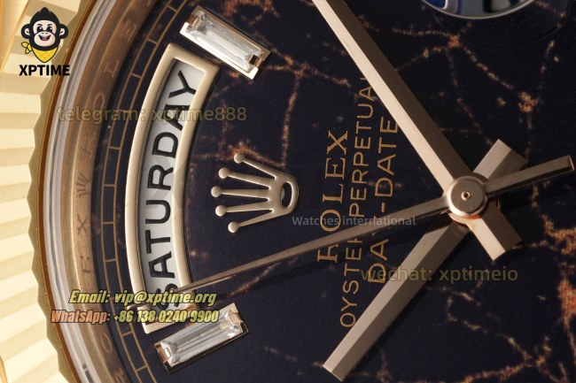 DayDate 228235 40mm THBF Hematite Quartz Dial/Diamond Stick on RG/RG Bracelet SH3255 Super Clone (Weighted) DayDate 228235 40mm THBF Hematite Quartz Dial/Diamond Stick on RG/RG Bracelet SH3255 Super Clone (Weighted)