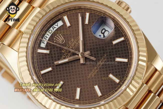 DayDate 228235 40mm THBF Brown Textured/Stick on RG/RG Bracelet SH3255 Super Clone (Weighted) DayDate 228235 40mm THBF Brown Textured/Stick on RG/RG Bracelet SH3255 Super Clone (Weighted)