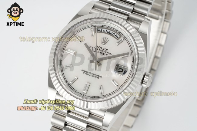 DayDate 228239 40mm THBF Mop/Diamond Stick on SS/SS Bracelet SH3255 Super Clone (Weighted) DayDate 228239 40mm THBF Mop/Diamond Stick on SS/SS Bracelet SH3255 Super Clone (Weighted)