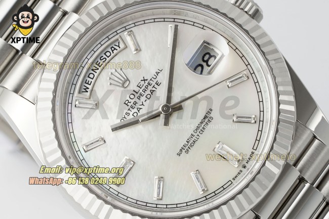 DayDate 228239 40mm THBF Mop/Diamond Stick on SS/SS Bracelet SH3255 Super Clone (Weighted) DayDate 228239 40mm THBF Mop/Diamond Stick on SS/SS Bracelet SH3255 Super Clone (Weighted)