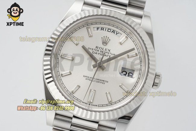 DayDate 228239 40mm THBF White/Diamond Stick on SS/SS Bracelet SH3255 Super Clone (Weighted) DayDate 228239 40mm THBF White/Diamond Stick on SS/SS Bracelet SH3255 Super Clone (Weighted)