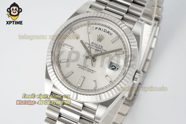 DayDate 228239 40mm THBF White/Diamond Stick on SS/SS Bracelet SH3255 Super Clone (Weighted) DayDate 228239 40mm THBF White/Diamond Stick on SS/SS Bracelet SH3255 Super Clone (Weighted)