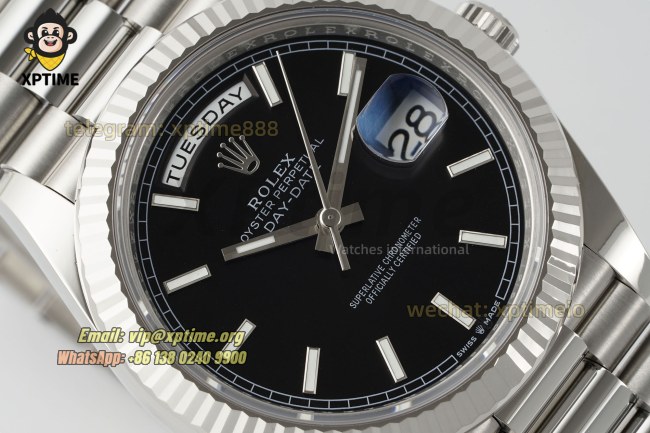 DayDate 228239 40mm THBF Black/Stick on SS/SS Bracelet SH3255 Super Clone (Weighted) DayDate 228239 40mm THBF Black/Stick on SS/SS Bracelet SH3255 Super Clone (Weighted)