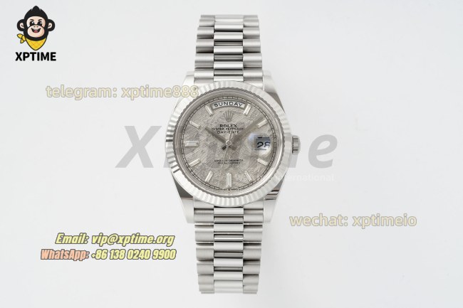 DayDate 228239 40mm THBF Meteorite/Diamond Stick on SS/SS Bracelet SH3255 Super Clone (Weighted) DayDate 228239 40mm THBF Meteorite/Diamond Stick on SS/SS Bracelet SH3255 Super Clone (Weighted)