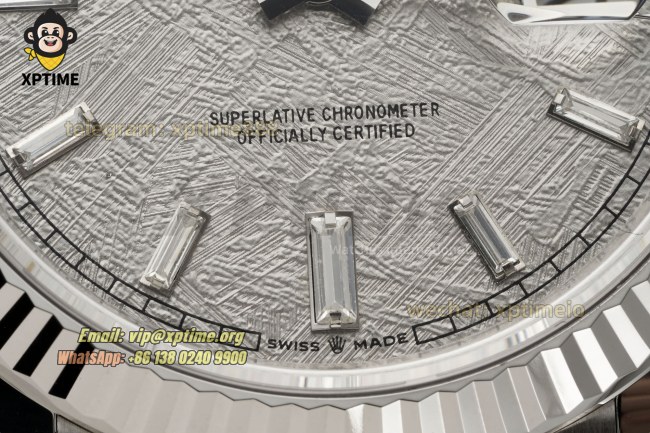 DayDate 228239 40mm THBF Meteorite/Diamond Stick on SS/SS Bracelet SH3255 Super Clone (Weighted) DayDate 228239 40mm THBF Meteorite/Diamond Stick on SS/SS Bracelet SH3255 Super Clone (Weighted)