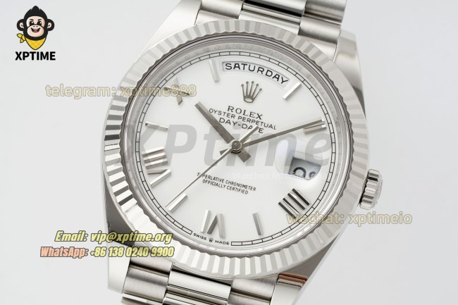 DayDate 228239 40mm THBF White/Roman on SS/SS Bracelet SH3255 Super Clone (Weighted) DayDate 228239 40mm THBF White/Roman on SS/SS Bracelet SH3255 Super Clone (Weighted)