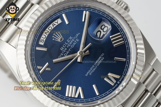 DayDate 228239 40mm THBF Blue/Roman on SS/SS Bracelet SH3255 Super Clone (Weighted) DayDate 228239 40mm THBF Blue/Roman on SS/SS Bracelet SH3255 Super Clone (Weighted)