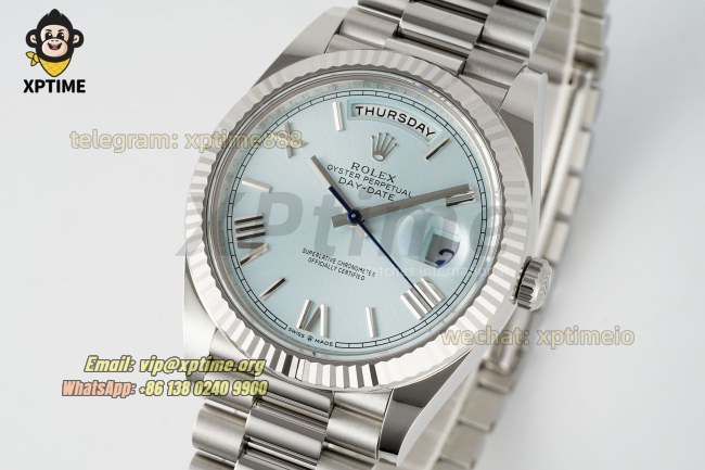 DayDate 228236 40mm THBF Ice Blue/Roman on SS/SS Bracelet SH3255 Super Clone (Weighted) DayDate 228236 40mm THBF Ice Blue/Roman on SS/SS Bracelet SH3255 Super Clone (Weighted)