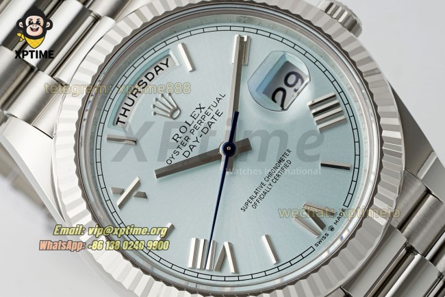 DayDate 228236 40mm THBF Ice Blue/Roman on SS/SS Bracelet SH3255 Super Clone (Weighted) DayDate 228236 40mm THBF Ice Blue/Roman on SS/SS Bracelet SH3255 Super Clone (Weighted)
