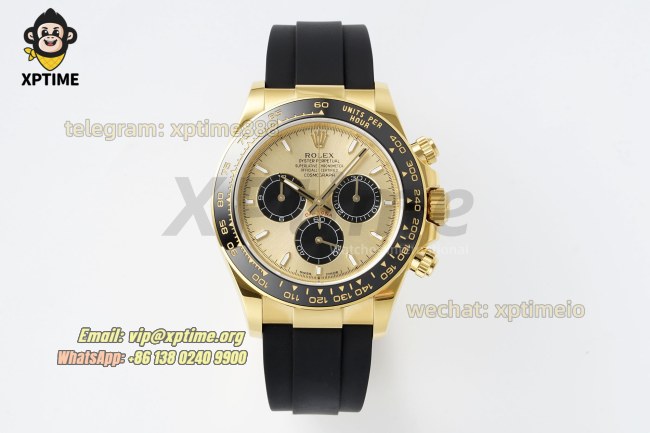 Daytona 126518 40mm THBF YG Black/Stick on YG/RU Strap SH4131 Super Clone Daytona 126518 40mm THBF YG Black/Stick on YG/RU Strap SH4131 Super Clone