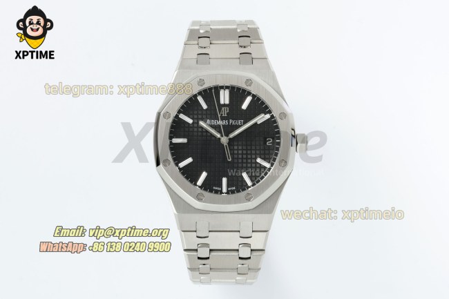 Royal Oak 15500 41mm TWSF Black/Stick on SS/SS Bracelet A4302 Super Clone Royal Oak 15500 41mm TWSF Black/Stick on SS/SS Bracelet A4302 Super Clone