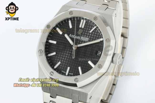 Royal Oak 15500 41mm TWSF Black/Stick on SS/SS Bracelet A4302 Super Clone Royal Oak 15500 41mm TWSF Black/Stick on SS/SS Bracelet A4302 Super Clone