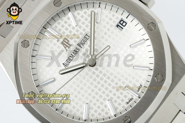 Royal Oak 15500 41mm TWSF White/Stick on SS/SS Bracelet A4302 Super Clone Royal Oak 15500 41mm TWSF White/Stick on SS/SS Bracelet A4302 Super Clone