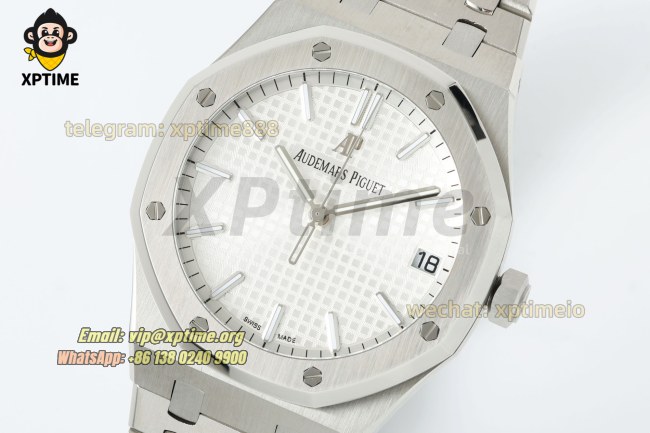 Royal Oak 15500 41mm TWSF White/Stick on SS/SS Bracelet A4302 Super Clone Royal Oak 15500 41mm TWSF White/Stick on SS/SS Bracelet A4302 Super Clone