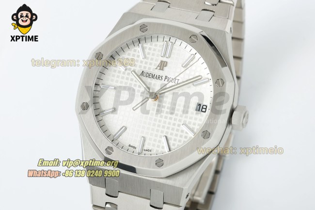 Royal Oak 15500 41mm TWSF White/Stick on SS/SS Bracelet A4302 Super Clone Royal Oak 15500 41mm TWSF White/Stick on SS/SS Bracelet A4302 Super Clone