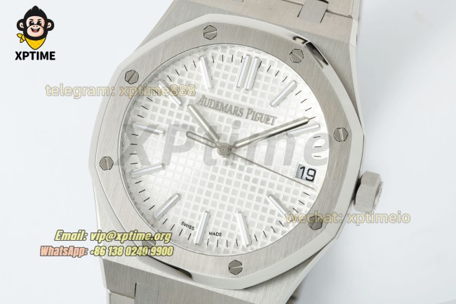 Royal Oak 15510 41mm TWSF White/Stick on SS/SS Bracelet A4302 Super Clone Royal Oak 15510 41mm TWSF White/Stick on SS/SS Bracelet A4302 Super Clone