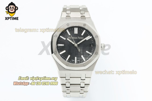 Royal Oak 15510 41mm TWSF Black /Stick on SS/SS Bracelet A4302 Super Clone Royal Oak 15510 41mm TWSF Black /Stick on SS/SS Bracelet A4302 Super Clone