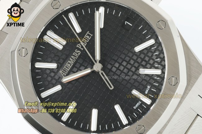 Royal Oak 15510 41mm TWSF Black /Stick on SS/SS Bracelet A4302 Super Clone Royal Oak 15510 41mm TWSF Black /Stick on SS/SS Bracelet A4302 Super Clone