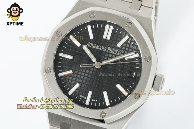 Royal Oak 15510 41mm TWSF Black /Stick on SS/SS Bracelet A4302 Super Clone Royal Oak 15510 41mm TWSF Black /Stick on SS/SS Bracelet A4302 Super Clone