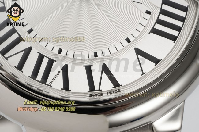 Ballon Bleu De Cartier 36mm V6F White/Roman on SS/SS Bracelet Quartz Ballon Bleu De Cartier 36mm V6F White/Roman on SS/SS Bracelet Quartz