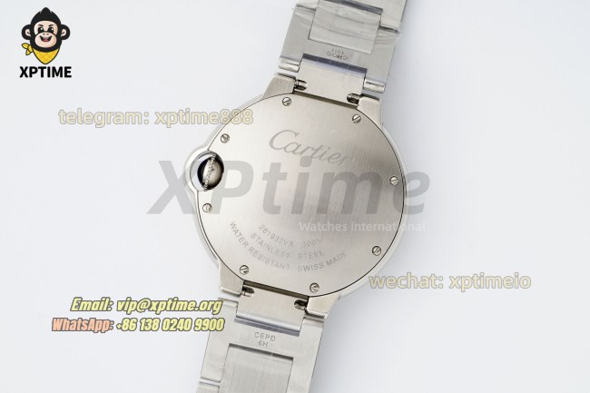 Ballon Bleu De Cartier 36mm V6F White/Roman on SS/SS Bracelet Quartz Ballon Bleu De Cartier 36mm V6F White/Roman on SS/SS Bracelet Quartz