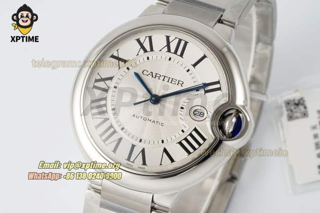 Ballon Bleu De Cartier 42mm V6F White/Roman on SS/SS Bracelet Quartz Ballon Bleu De Cartier 42mm V6F White/Roman on SS/SS Bracelet Quartz