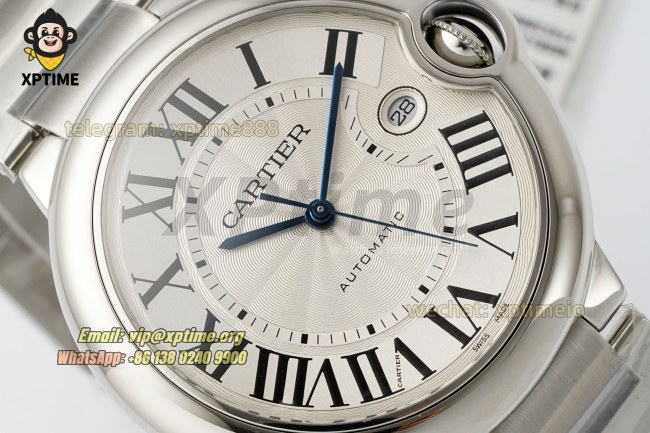 Ballon Bleu De Cartier 42mm V6F White/Roman on SS/SS Bracelet Quartz Ballon Bleu De Cartier 42mm V6F White/Roman on SS/SS Bracelet Quartz