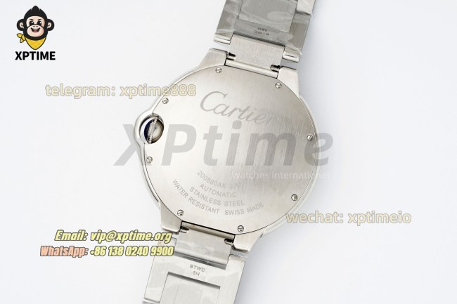 Ballon Bleu De Cartier 42mm V6F White/Roman on SS/SS Bracelet Quartz Ballon Bleu De Cartier 42mm V6F White/Roman on SS/SS Bracelet Quartz