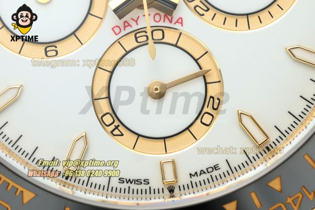 Daytona 126518 40mm VSF White/Stick on YG/RU Strap DD4131 Super Clone (Weighted) Daytona 126518 40mm VSF White/Stick on YG/RU Strap DD4131 Super Clone (Weighted)