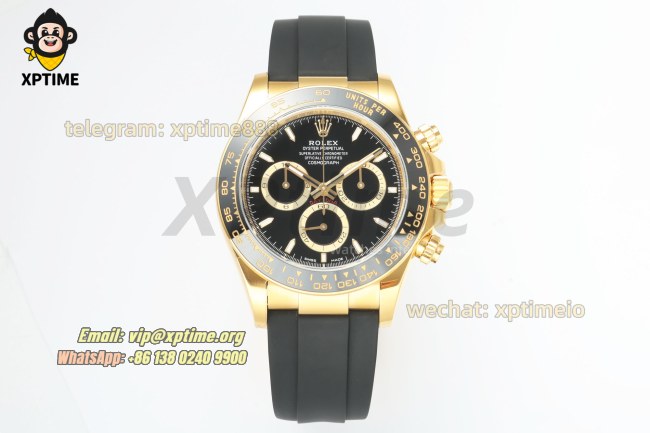 Daytona 126518 40mm VSF Black/Stick on YG/RU Strap DD4131 Super Clone (Weighted) Daytona 126518 40mm VSF Black/Stick on YG/RU Strap DD4131 Super Clone (Weighted)