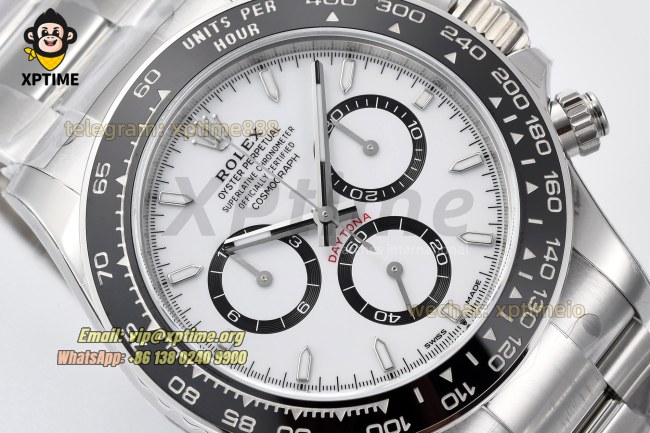 Daytona 116500LN 40mm VSF White/Stick on SS/SS Bracelet DD4801 Super Clone Daytona 116500LN 40mm VSF White/Stick on SS/SS Bracelet DD4801 Super Clone