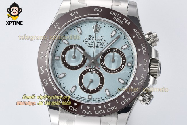 Daytona 116506 40mm VSF Ice Blue/Stick on SS/SS Bracelet DD4130 Super Clone Daytona 116506 40mm VSF Ice Blue/Stick on SS/SS Bracelet DD4130 Super Clone