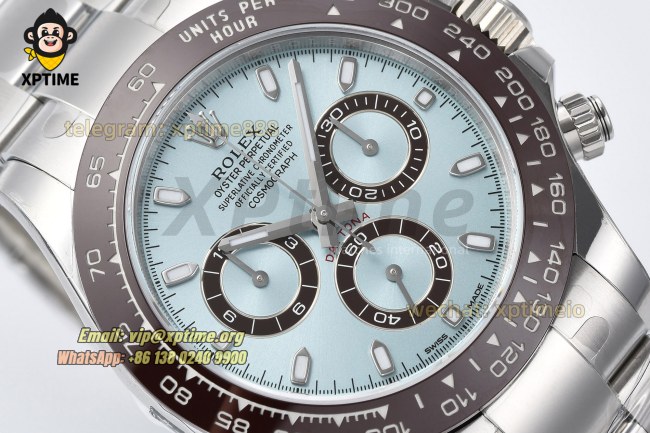 Daytona 116506 40mm VSF Ice Blue/Stick on SS/SS Bracelet DD4130 Super Clone Daytona 116506 40mm VSF Ice Blue/Stick on SS/SS Bracelet DD4130 Super Clone