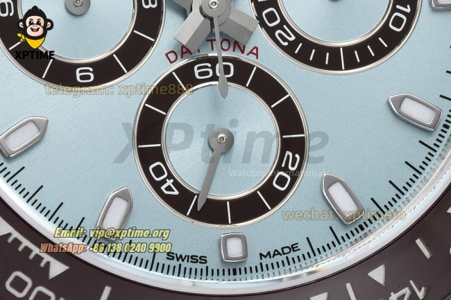 Daytona 116506 40mm VSF Ice Blue/Stick on SS/SS Bracelet DD4130 Super Clone Daytona 116506 40mm VSF Ice Blue/Stick on SS/SS Bracelet DD4130 Super Clone