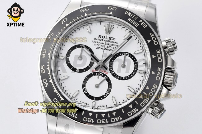 Daytona 126500LN 40mm VSF White/Stick on SS/SS Bracelet DD4131 Super Clone Daytona 126500LN 40mm VSF White/Stick on SS/SS Bracelet DD4131 Super Clone