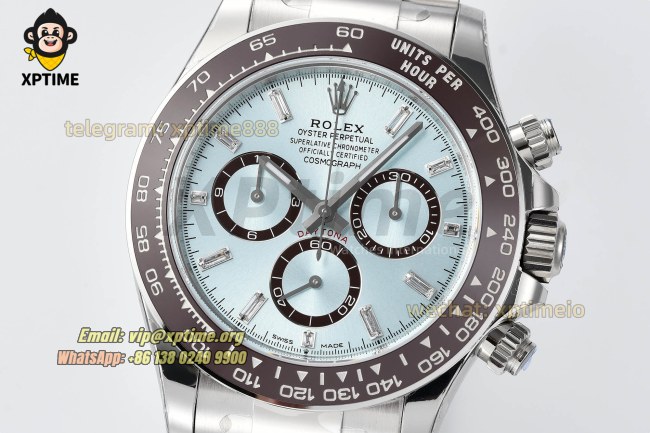 Daytona 126506 40mm VSF Ice Blue/Diamond on SS/SS Bracelet DD4131 Super Clone Daytona 126506 40mm VSF Ice Blue/Diamond on SS/SS Bracelet DD4131 Super Clone