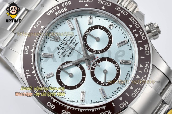 Daytona 126506 40mm VSF Ice Blue/Diamond on SS/SS Bracelet DD4131 Super Clone Daytona 126506 40mm VSF Ice Blue/Diamond on SS/SS Bracelet DD4131 Super Clone
