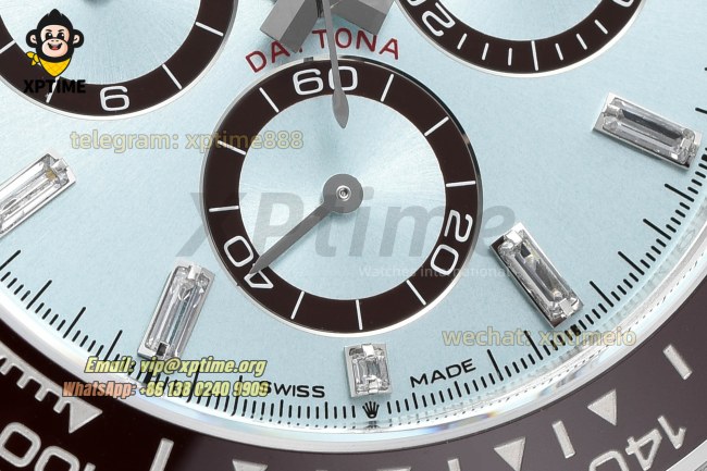 Daytona 126506 40mm VSF Ice Blue/Diamond on SS/SS Bracelet DD4131 Super Clone Daytona 126506 40mm VSF Ice Blue/Diamond on SS/SS Bracelet DD4131 Super Clone